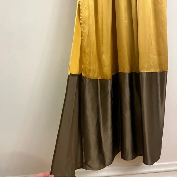 Anthropologie Mustard Dress with Pink Accents - Picture 9 of 9